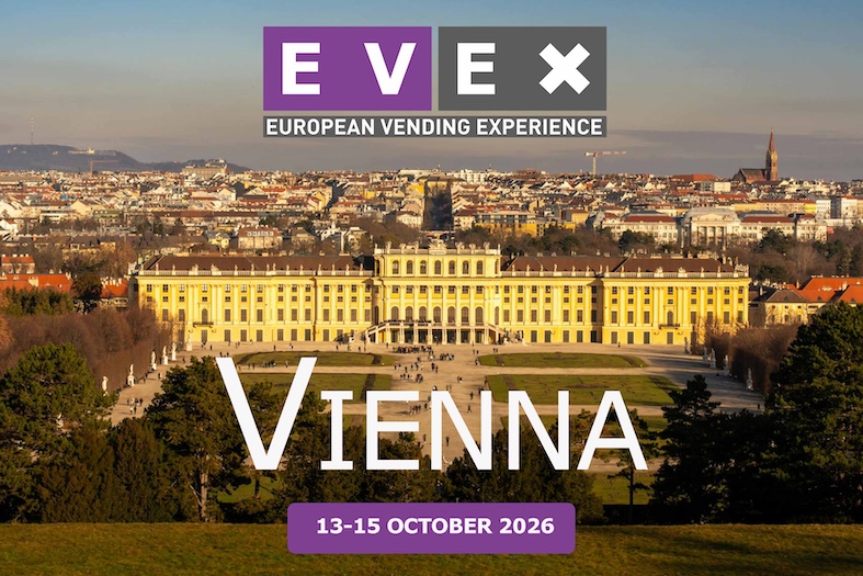 Panoramica di Vienna con il Castello di Schönbrunn e grafica ufficiale EVEX 2026