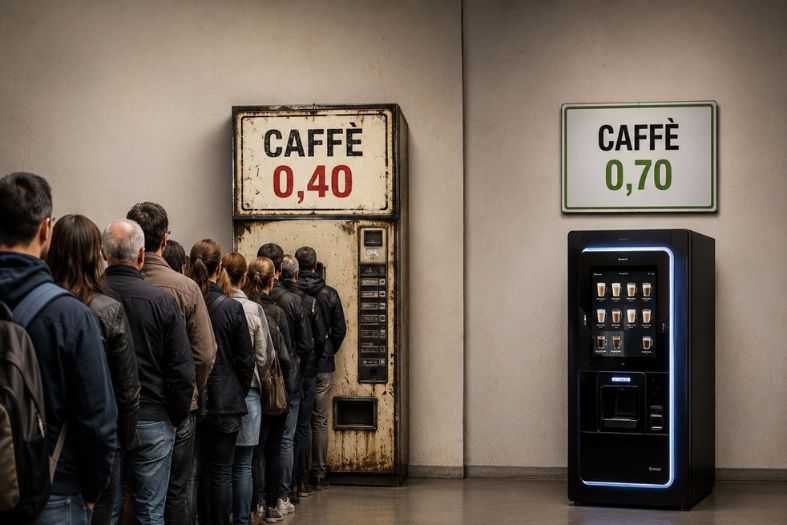 Fila al distributore automatico