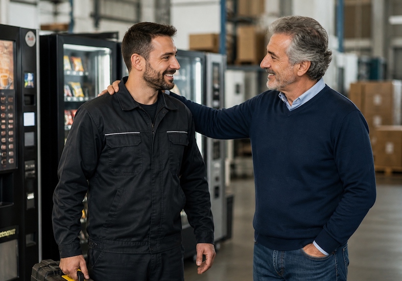 Pacca sulla spalla - management nel vending